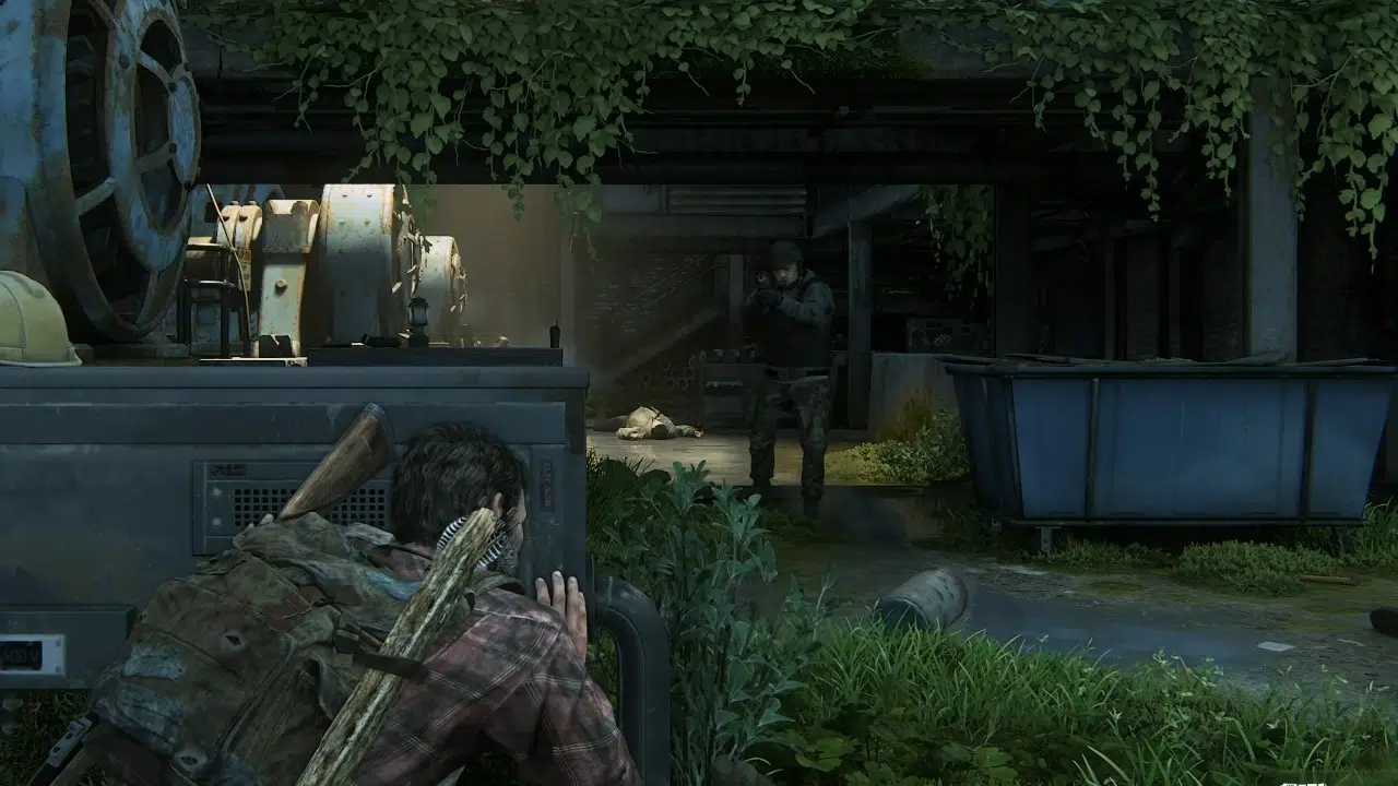 The Last of Us Part I Joel se escondendo