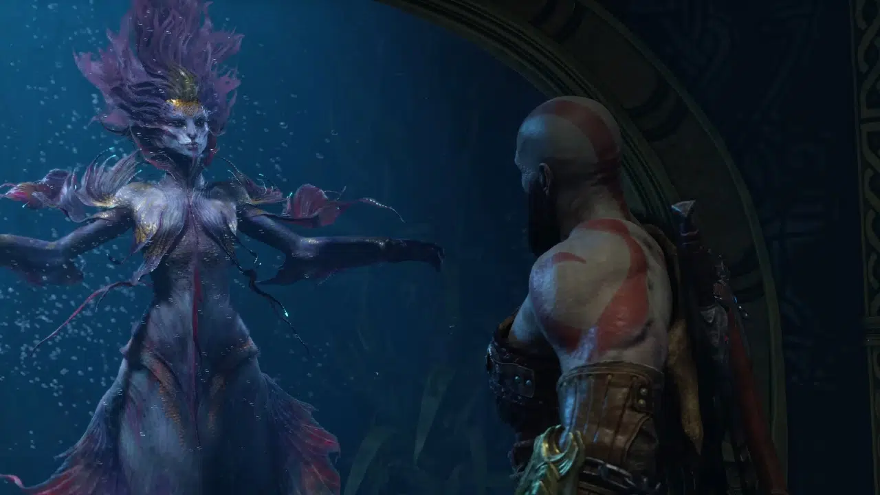 Criaturas do mar em God of War Ragnarok