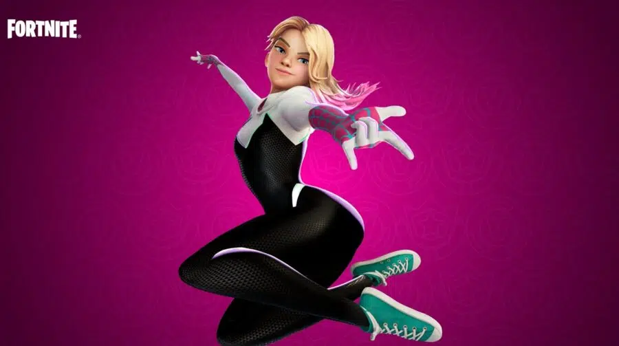 Spider-Gwen é destaque no novo Passe de Temporada de Fortnite