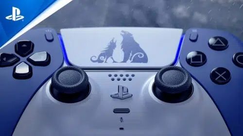 Sony revela belíssimo DualSense temático de God of War Ragnarok