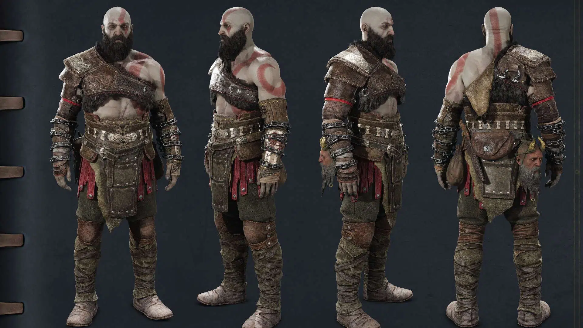 God of War Ragnarok visual do Kratos padrão