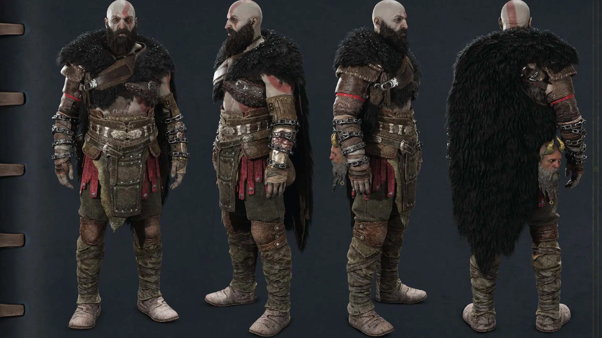 God of War Ragnarok visual do Kratos