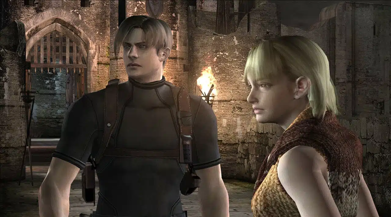 Ashley e Leon em Resident Evil 4