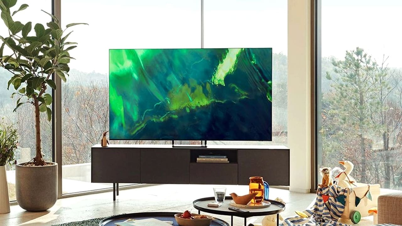 Smart TV QLED 4K de 55" e 120 Hz da Samsung está com super cashback 1 TV Samsung