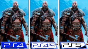 Muita diferença? Compare God of War Ragnarok rodando no PS4, PS4 Pro e PS5