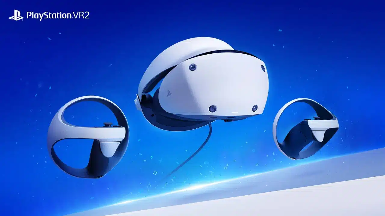 Headset e controles do PS VR2
