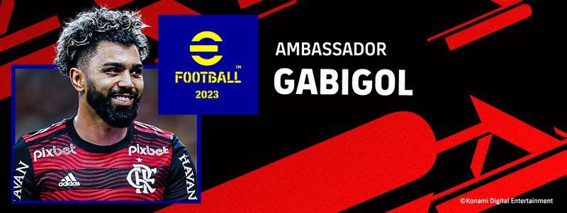 Gabigol! Ídolo do Flamengo é o novo embaixador de eFootball 1 banner de gabigol em efootball