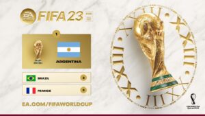 Aí não, EA! FIFA 23 prevê Argentina ganhando a Copa em cima do Brasil