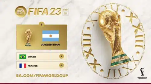 Aí não, EA! FIFA 23 prevê Argentina ganhando a Copa em cima do Brasil