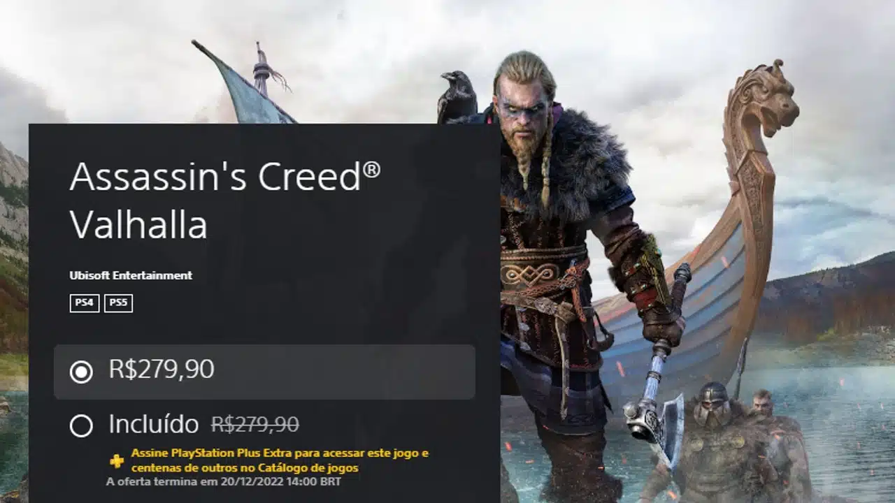 Assassin's Creed Valhalla PS Plus Extra e Deluxe