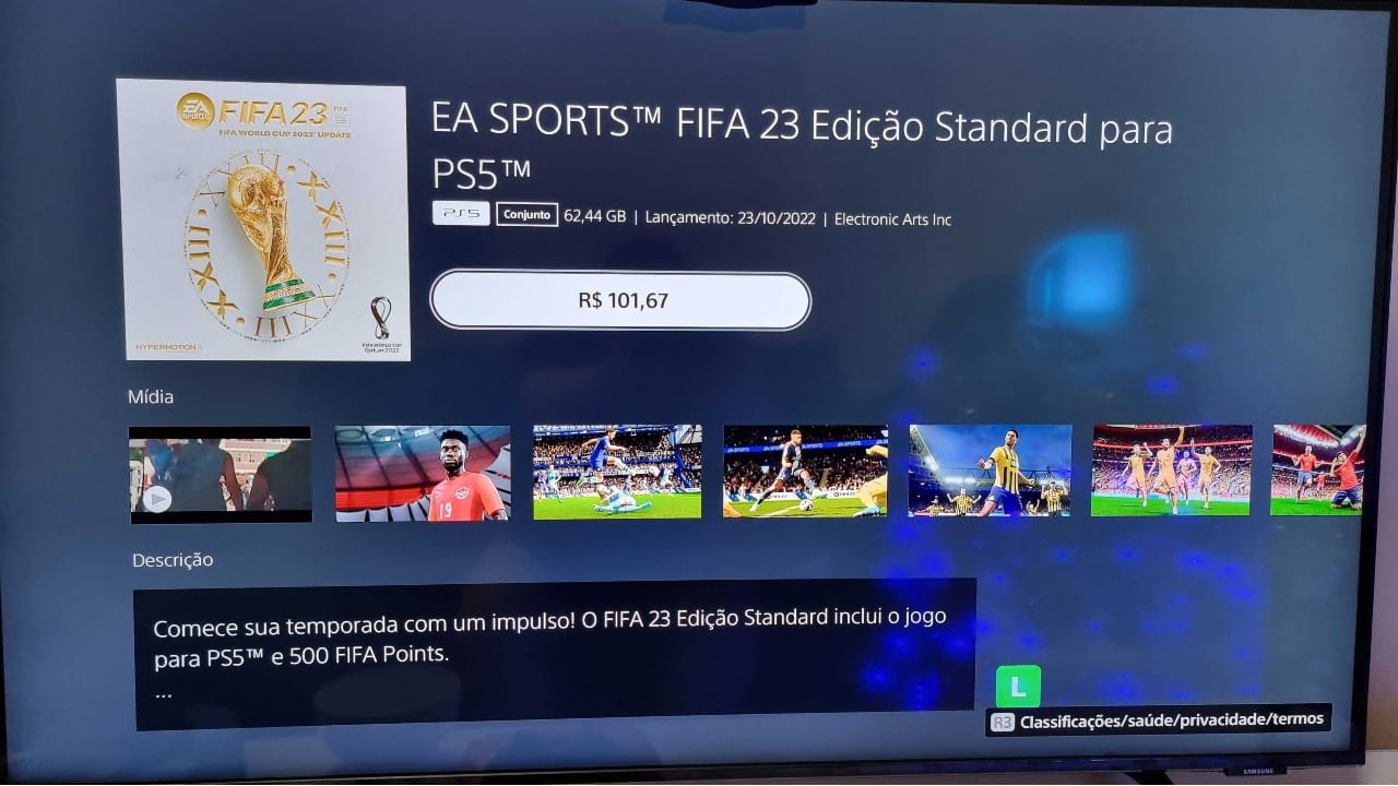 FIFA 23 por 102 reais