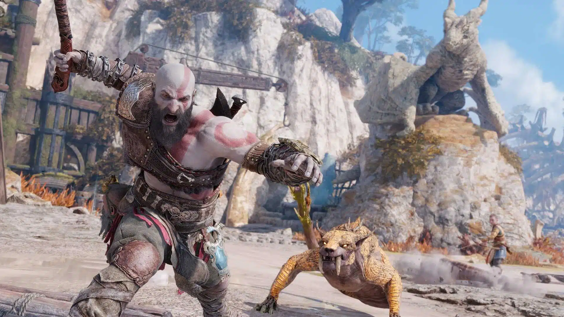 God of War Ragnarok modo foto Kratos