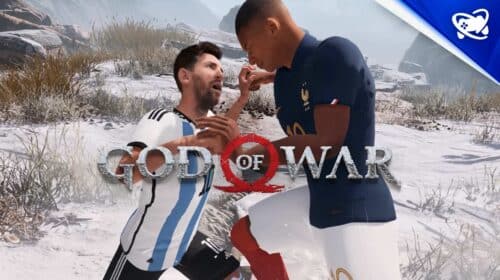 Mbappé e Messi caem na porrada em mod de God of War (2018)