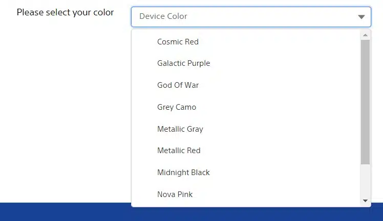 novas cores do dualsense?