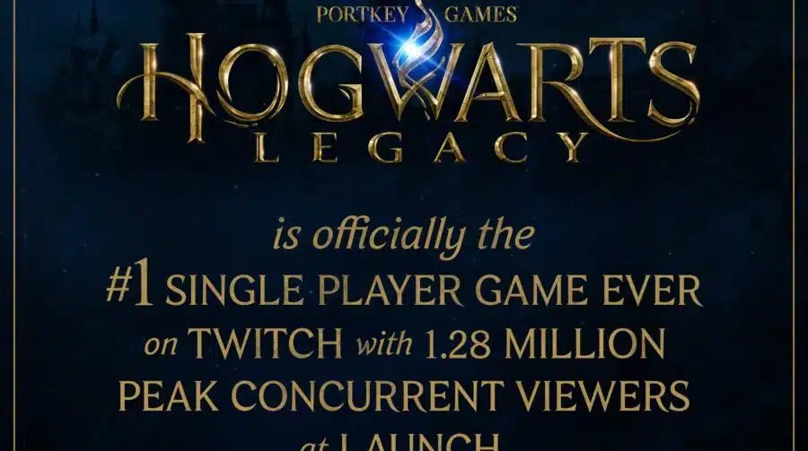 Oficial: Hogwarts Legacy bate recorde de views simultâneas na Twitch