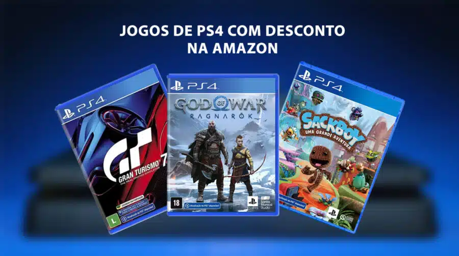 God of War Ragnarok, GT 7 e mais! Amazon oferece descontos em jogos de PS4