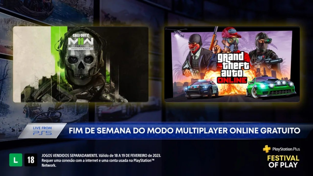 Lembrete: plano PS Plus não é necessário para o multiplayer online neste  fim de semana - PSX Brasil