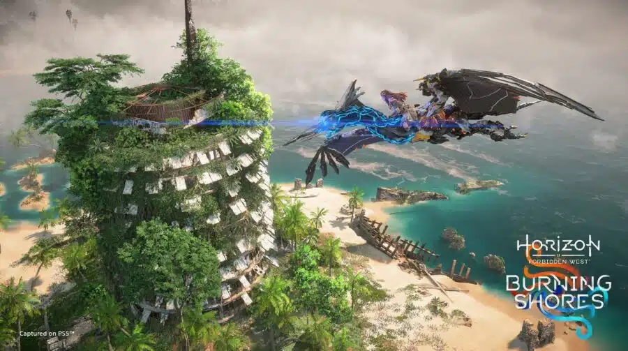 Horizon Forbidden West: Burning Shores se aproveita da potência do PS5