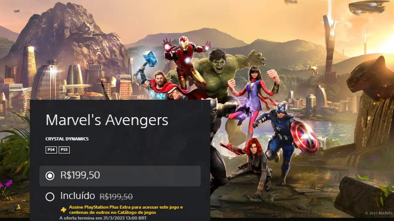 PS PLus Extra e Deluxe Marvel's Avengers