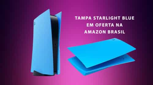 Tampa Starlight Blue do PS5 está com o menor preço já registrado na Amazon
