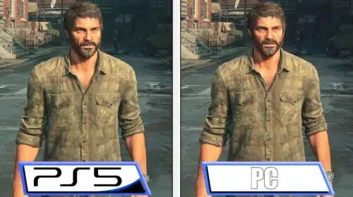 Compare The Last of Us Part I rodando no PS5 e no PC