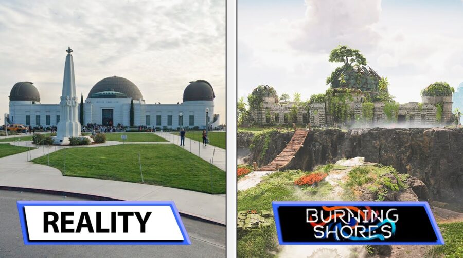 Compare: Los Angeles em Horizon Forbidden West Burning Shores vs. vida real