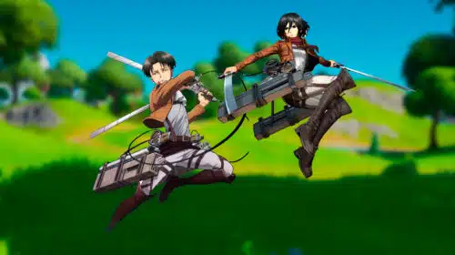 Levi e Mikasa de Attack on Titan chegam ao Fortnite em abril