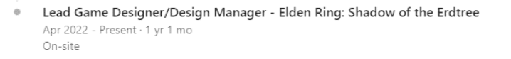 LinkedIn do cara da FromSoftware