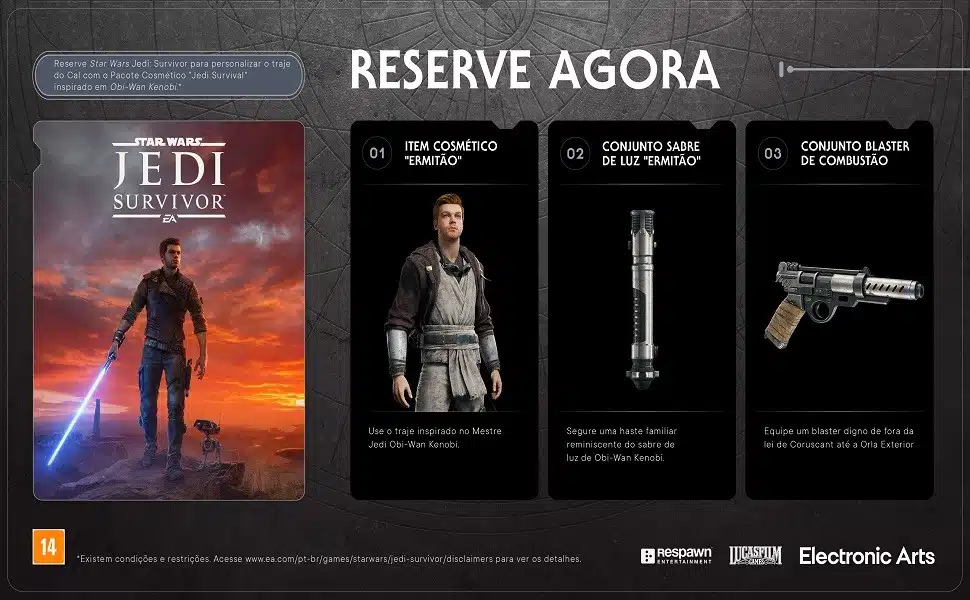 onde comprar Star Wars JEDI Survivor