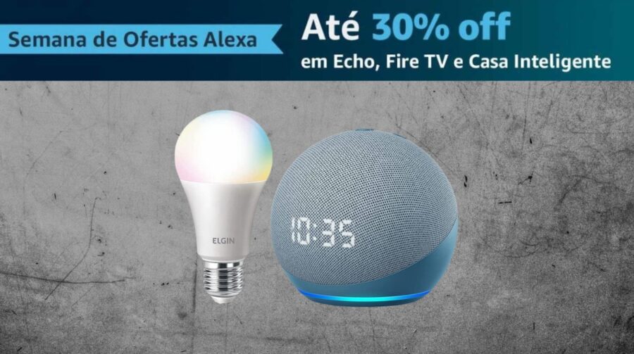 Semana de Ofertas Alexa tem combos de Echo Dot e smart lâmpada com bom desconto