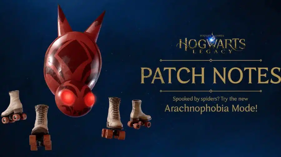 Riddikulus! Patch de Hogwarts Legacy traz “modo aracnofobia”