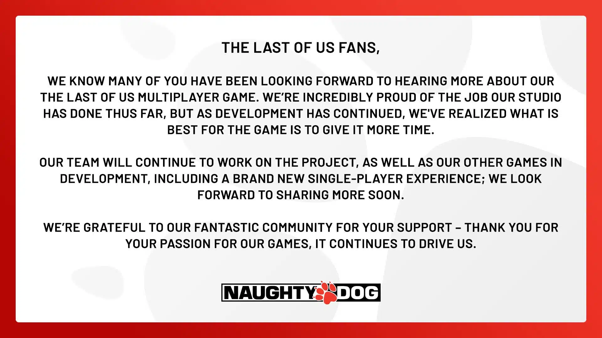 multiplayer de The Last of Us comunicado