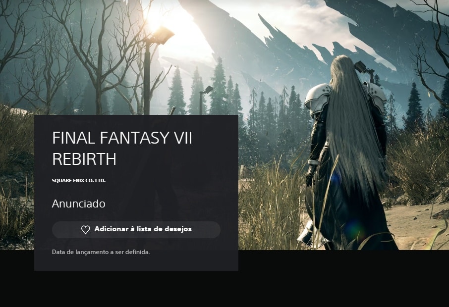 Final Fantasy VII Rebirth na PS Store