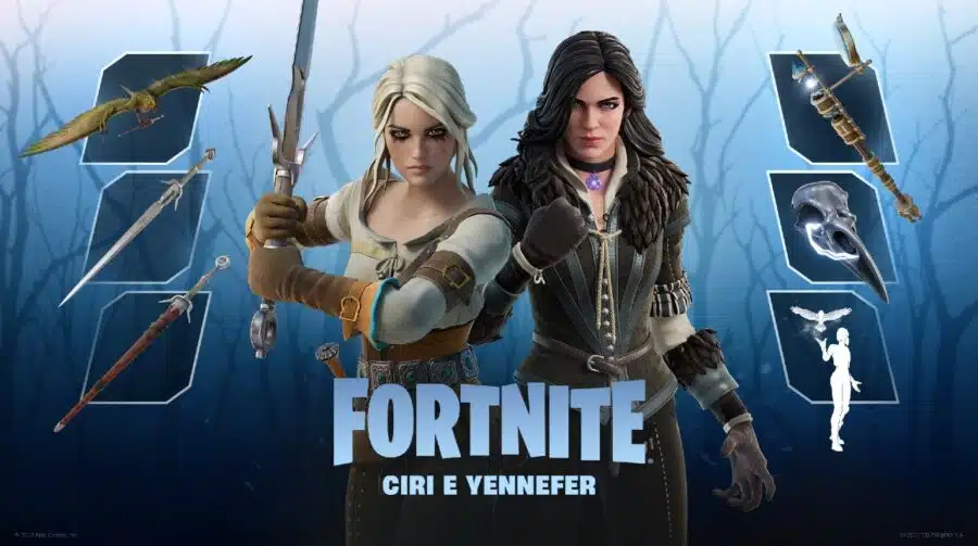 Yennefer e Ciri serão as próximas skins de The Witcher no Fortnite