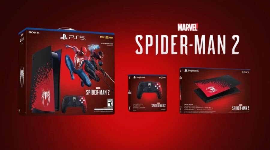PS5 ganha edição especial e acessórios de Marvel's Spider-Man 2