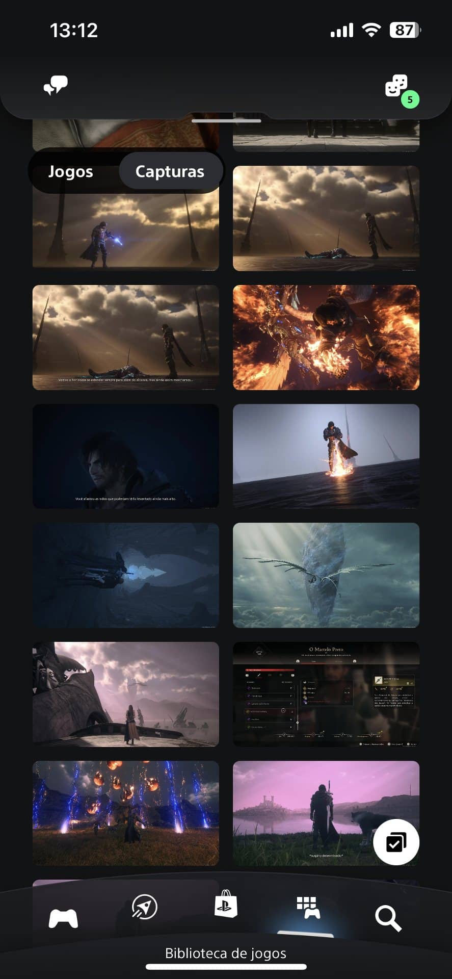 Capturas do PS App