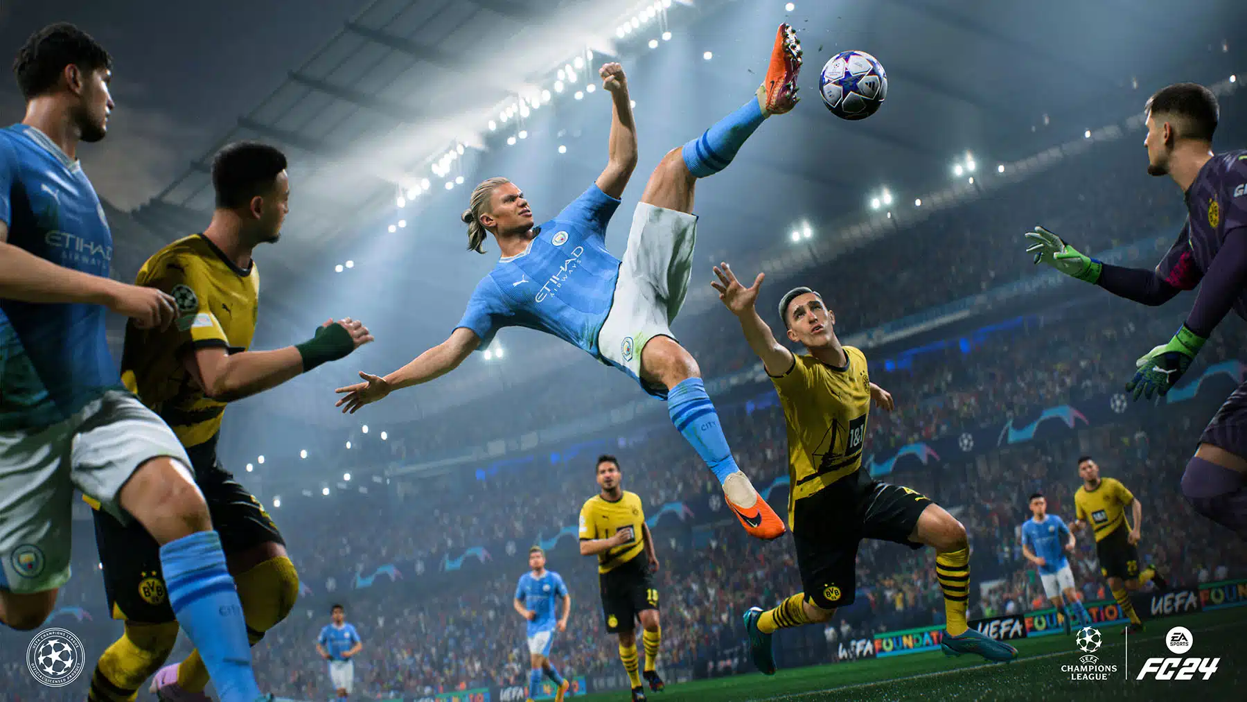 Icônico gol de Haaland foi recriado em EA Sports FC 24
