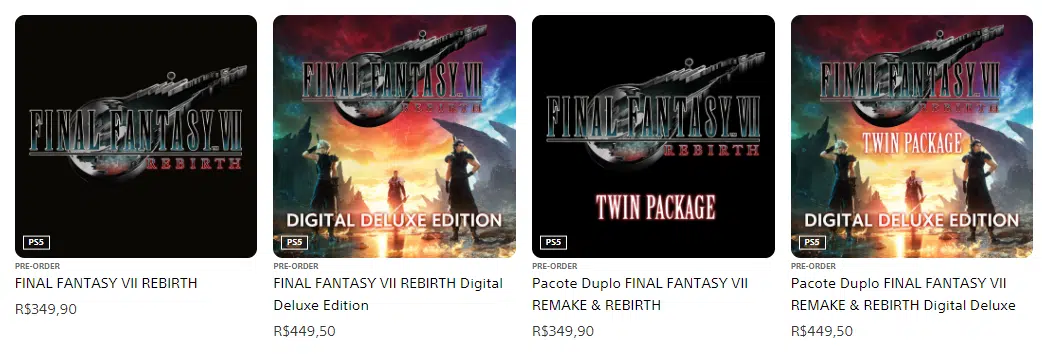 pré-venda de Final Fantasy VII Rebirth