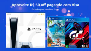 PS5, jogos e mais: Amazon oferece cupom de R$ 50 com cartão VISA
