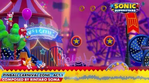 SEGA lança clipe de Sonic Superstars com trilha sonora da zona do pinball