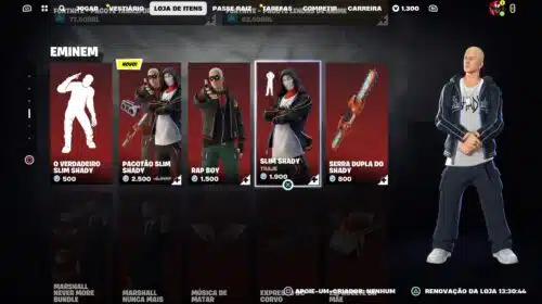 Fortnite já tem skins de Eminem na loja; veja preços