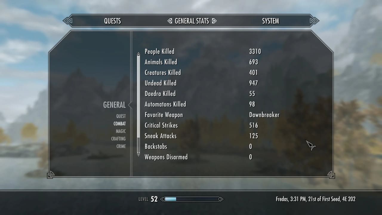 Serial killer! Jogador de Skyrim elimina mais de 5.400 NPCs no game 1 skyrim