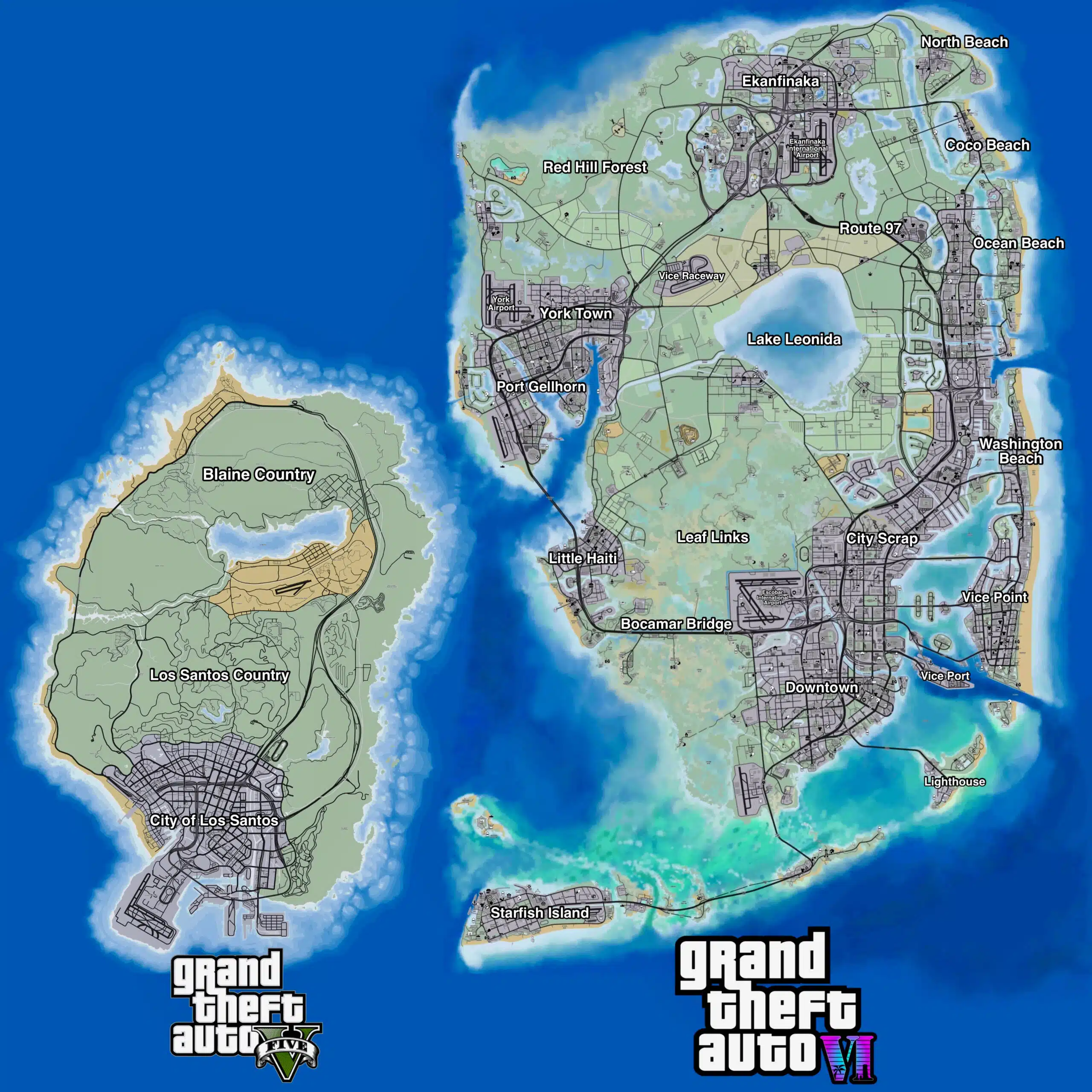 mapa vazado de GTA 6