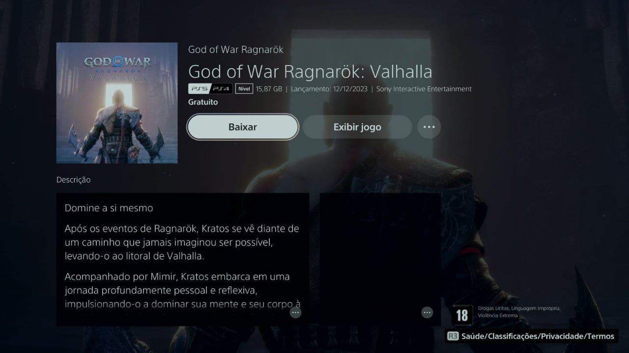 Já estivemos a jogar God of War Ragnarök Valhalla