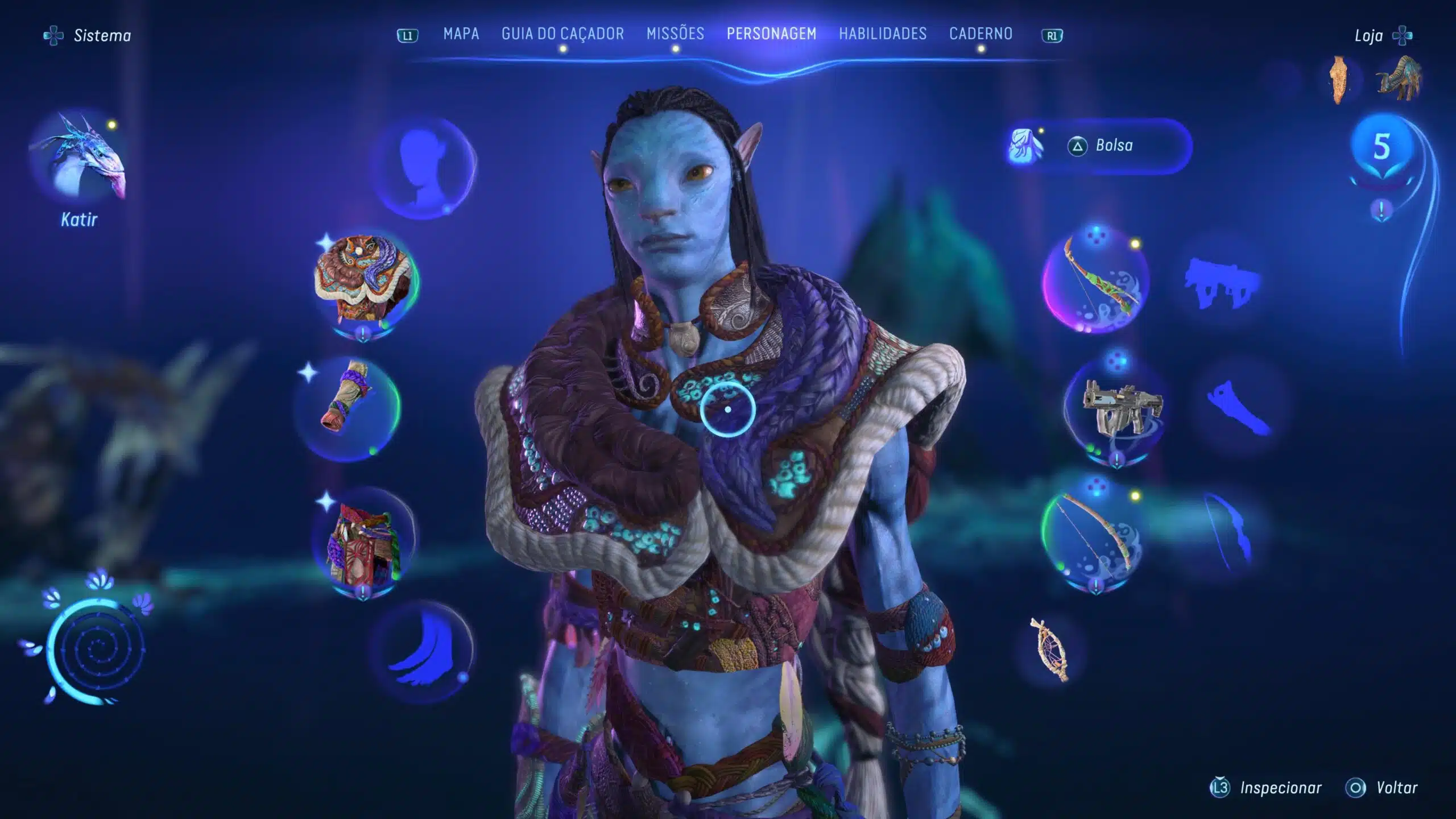 Construção do personagem é bem legal em Avatar: Frontiers of Pandora