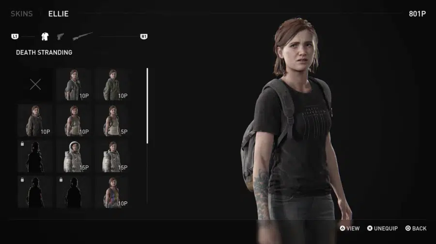 The Last of Us Part II Remastered tem skins de grandes jogos