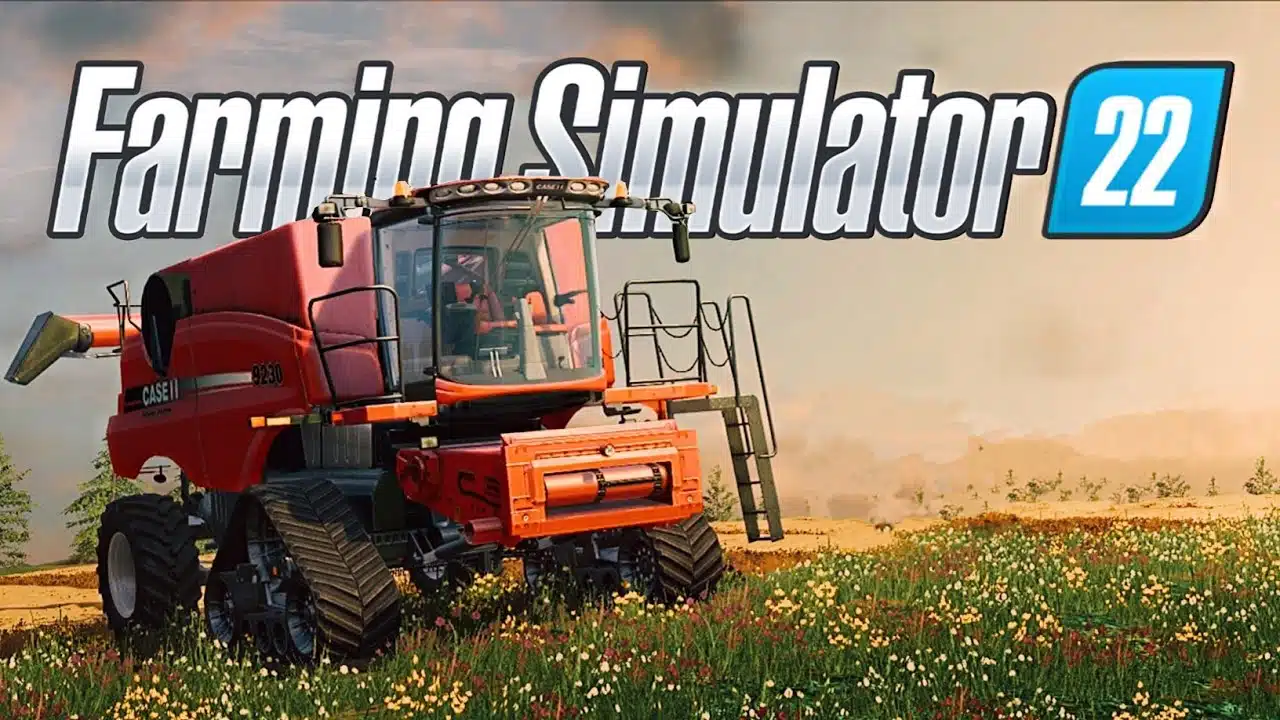 Farming Simulator 22 máquina trabalhando em fazenda