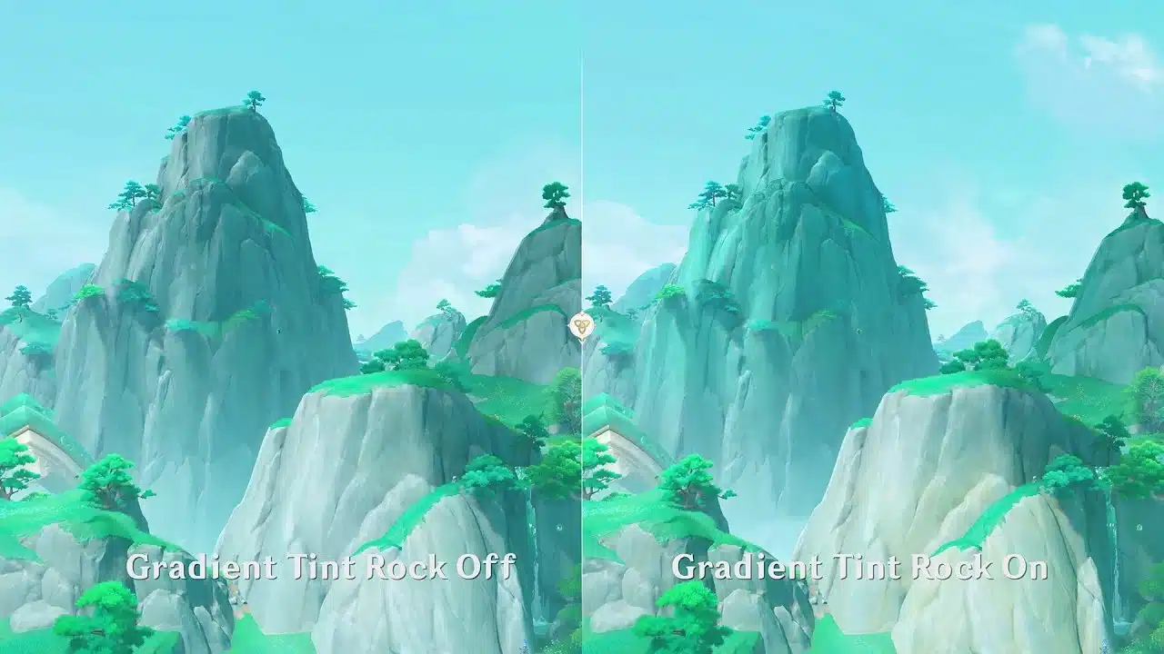 GTR Genshin Impact - recurso que deixará as cores das montanhas mais realistas é exibido em ação. 