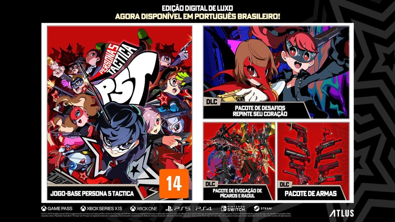Persona 5 Tactica receberá localização em português do Brasil em março 1 Persona 5 Tactica
