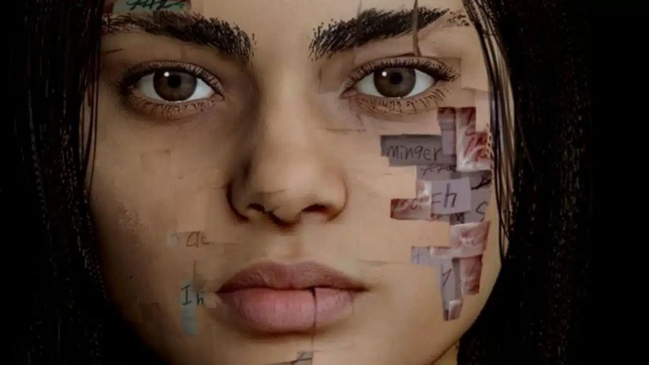 imagem de Silent Hill: The Short Message com uma garota com o rosto danificado